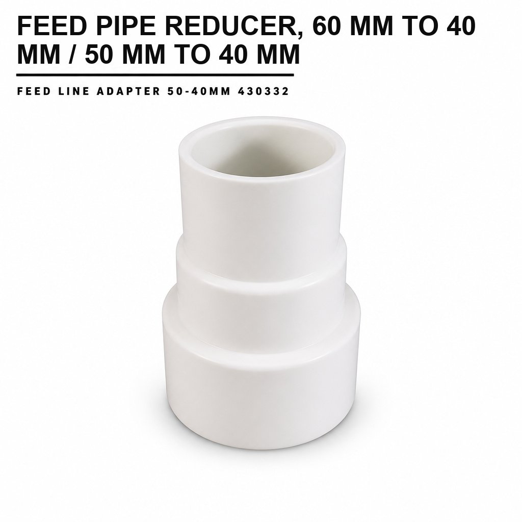 Feed Pipe Reducer, 60 mm to 40 mm / 50 mm to 40 mm
