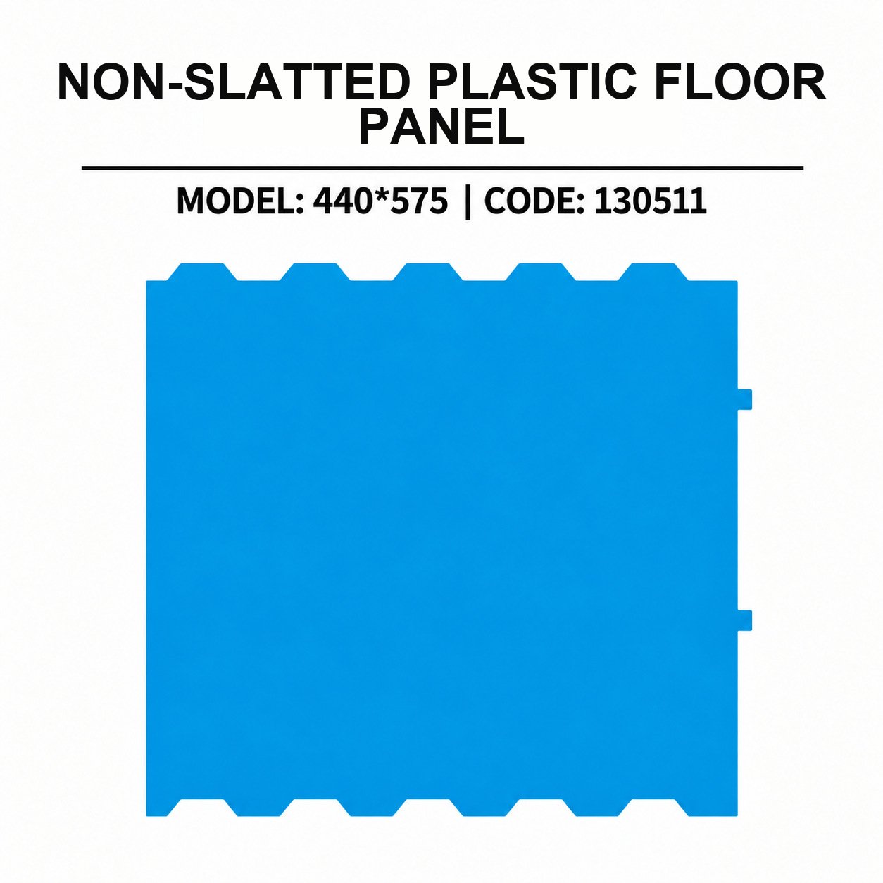 Non-Slatted Plastic Floor Panel