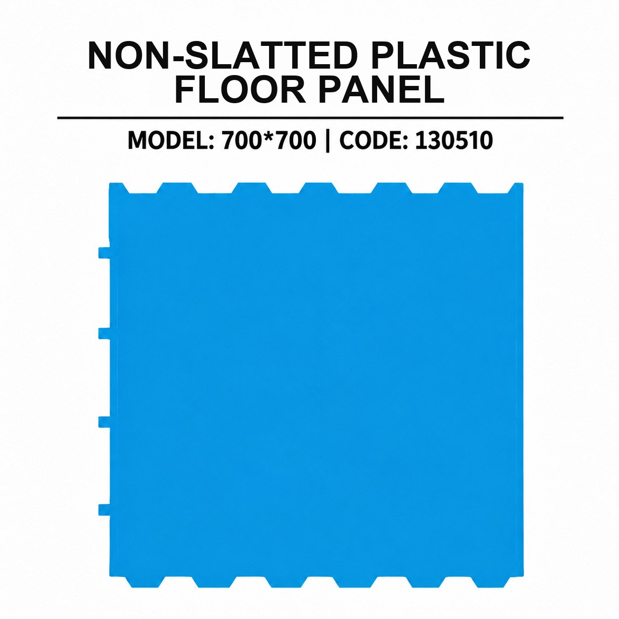 Non-Slatted Plastic Floor Panel