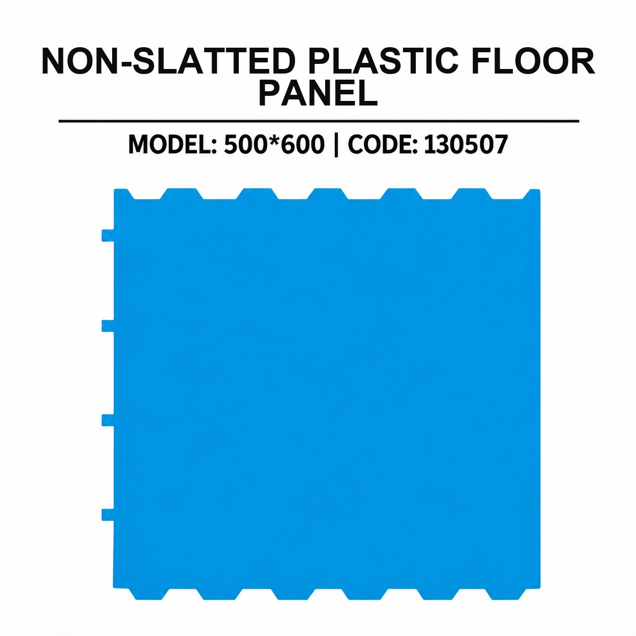 Non-Slatted Plastic Floor Panel