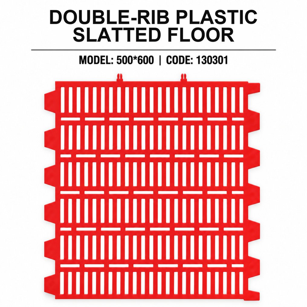 Double-Rib Plastic Slatted Floor