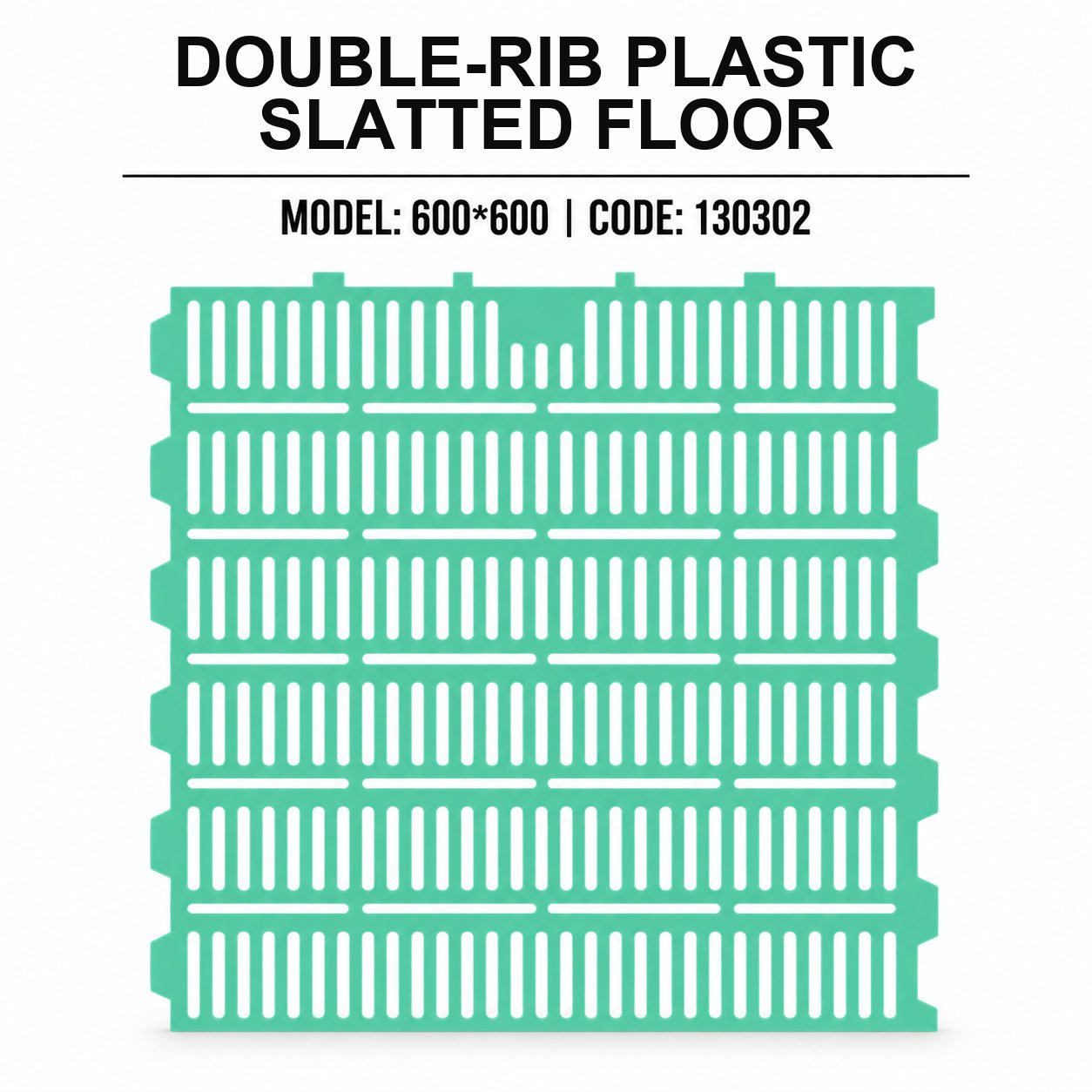 Double-Rib Plastic Slatted Floor