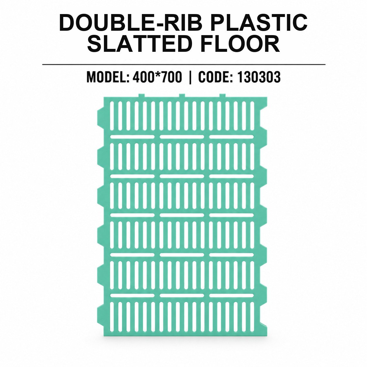 Double-Rib Plastic Slatted Floor