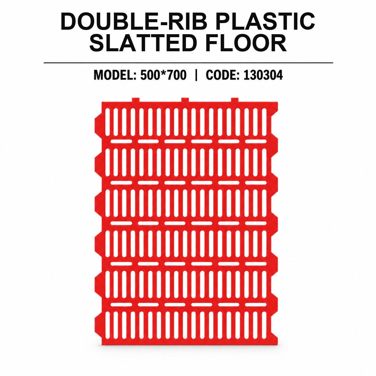 Double-Rib Plastic Slatted Floor