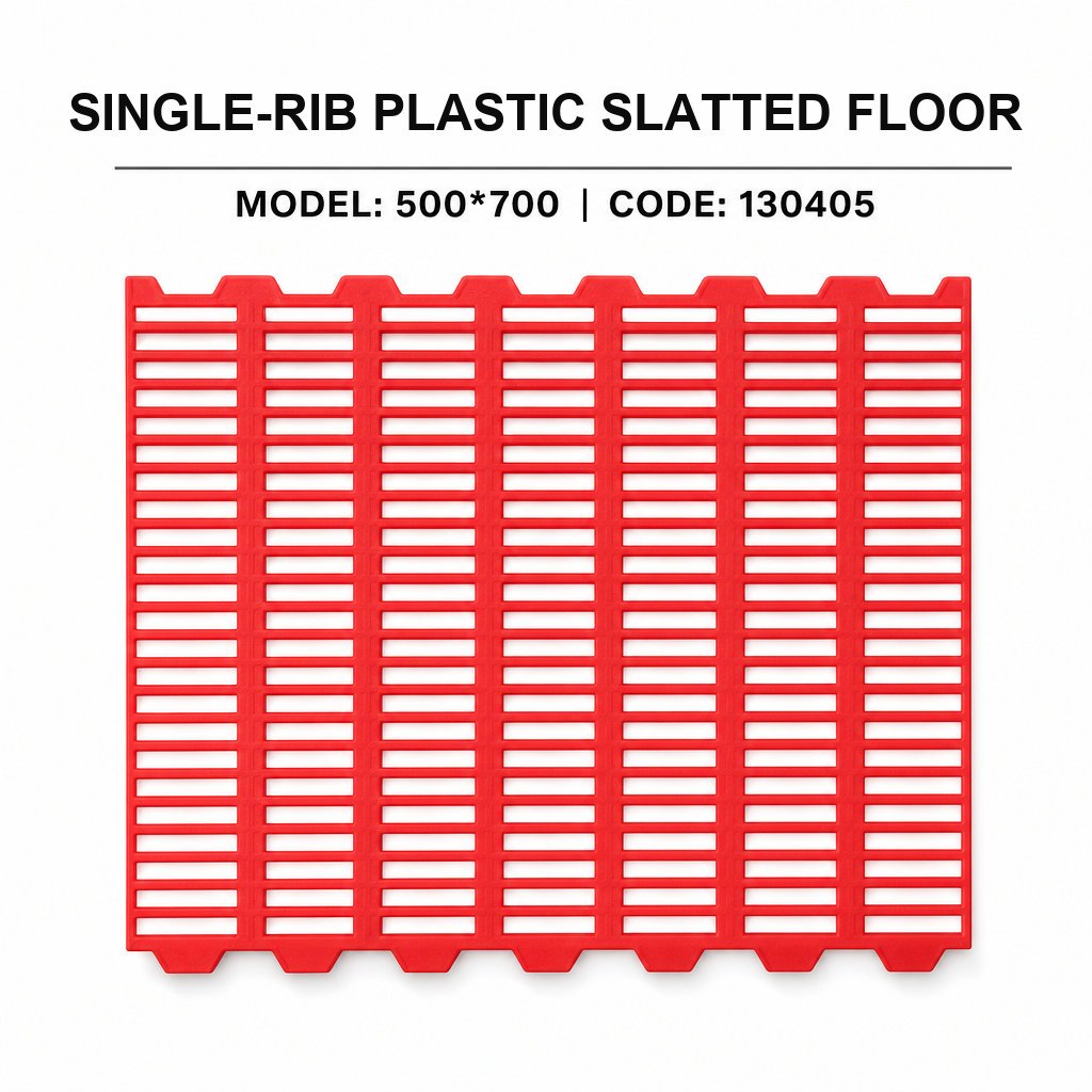 Single-Rib Plastic Slatted Floor
