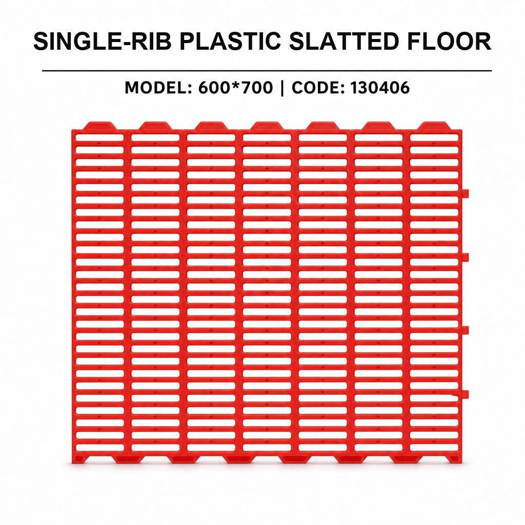Single-Rib Plastic Slatted Floor