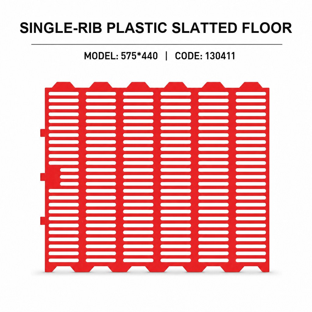 Single-Rib Plastic Slatted Floor